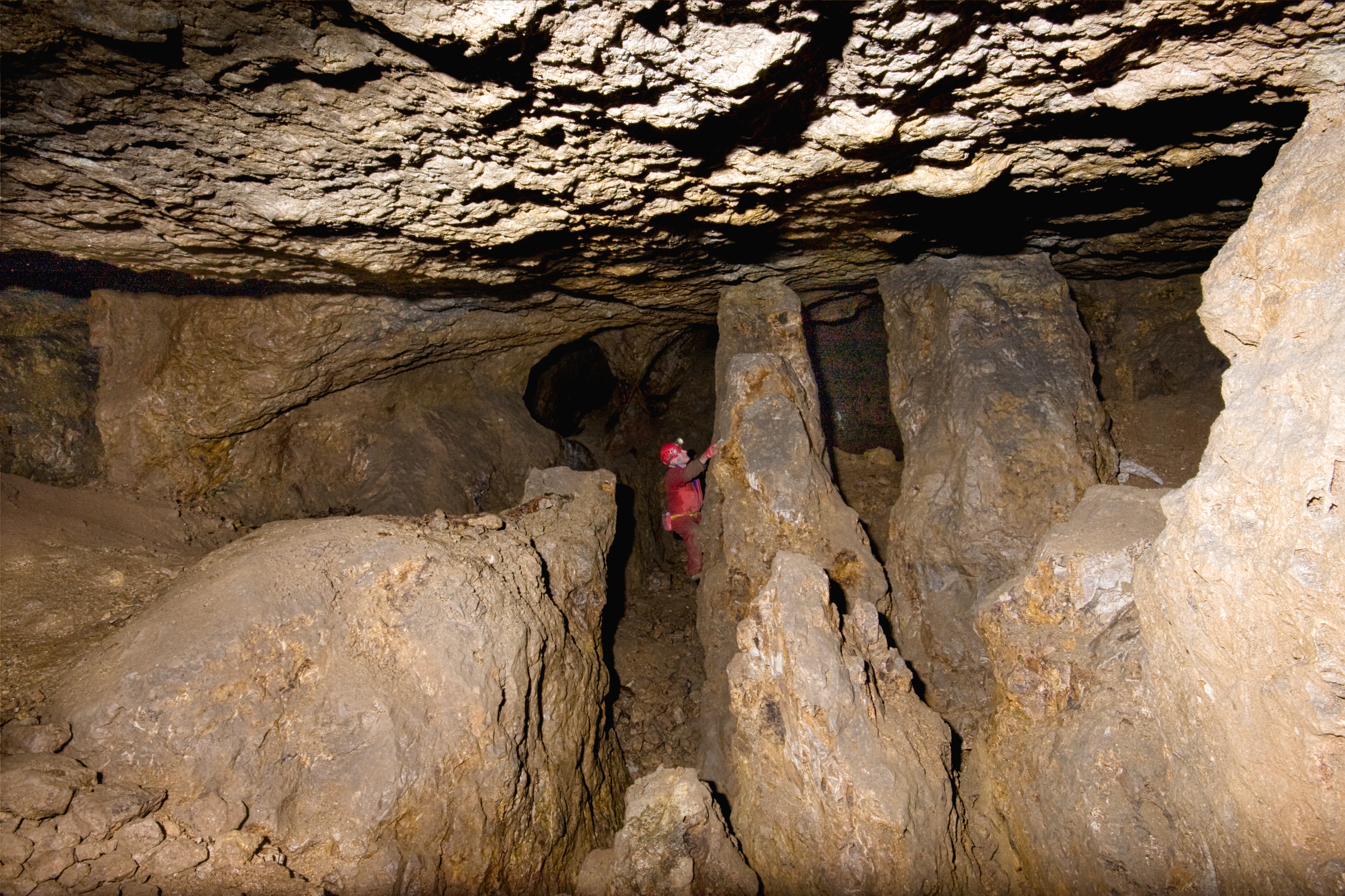 Brian inspecting one of the pinnacles